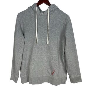 ED Gray Hooded Sweatshirt w/ Cursive Red "Love" Embroidery Hoodie Size Large